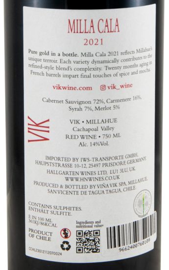 2021 VIK Milla Cala Millahue red