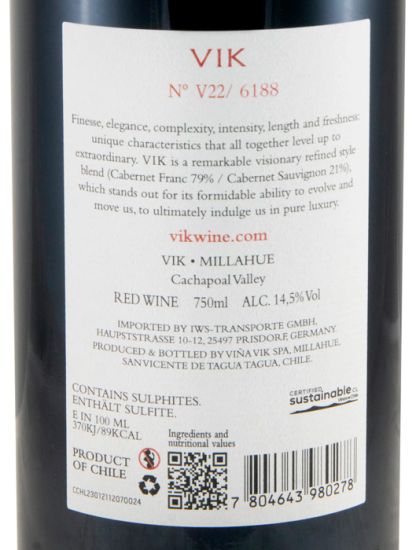 2022 VIK Millahue tinto