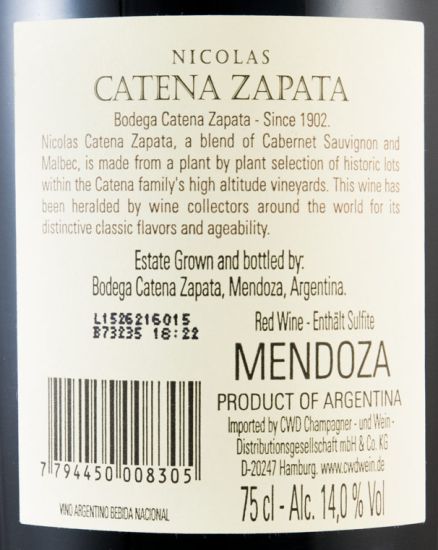 2011 Catena Zapata Nicolas tinto