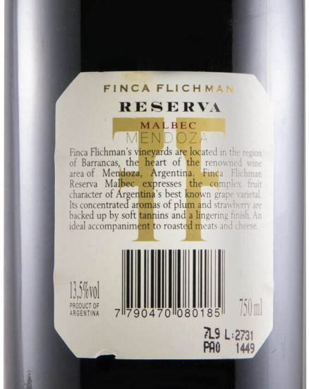 1998 Finca Flichman Malbec Reserva red