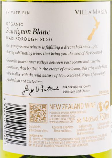 2020 Villa Maria Private Bin Sauvignon Blanc Marlborough branco