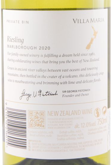 2020 Villa Maria Private Bin Riesling Marlborough branco