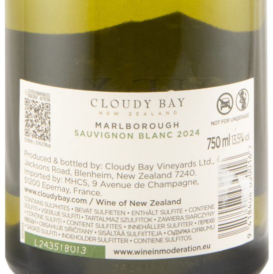 2024 Cloudy Bay Sauvignon Blanc Marlborough branco