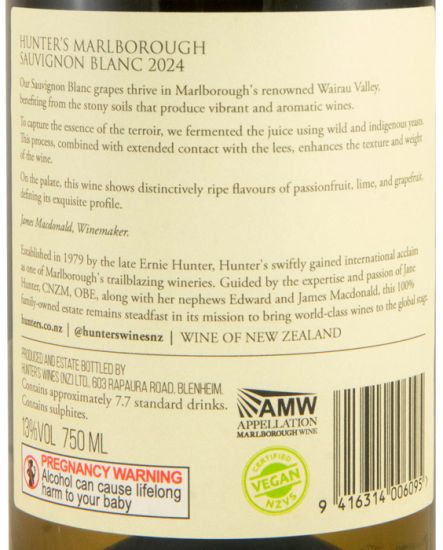 2024 Hunter's Sauvignon Blanc Marlborough branco