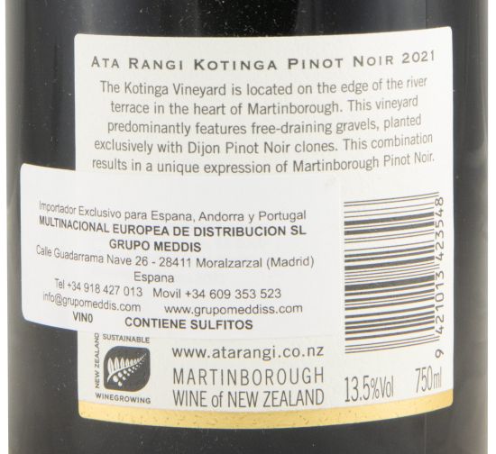 2021 Ata Rangi Kotinga Pinot Noir Martinborough tinto