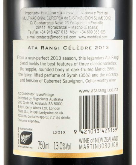 2013 Ata Rangi Célèbre Martinborough tinto