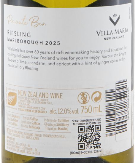 2025 Villa Maria Private Bin Riesling branco