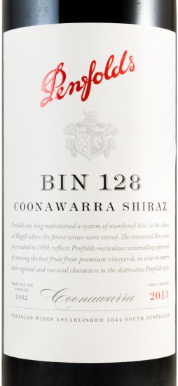 2013 Penfolds Bin 128 Shiraz Coonawarra tinto
