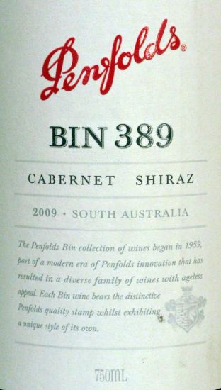 2009 Penfolds Bin 389 Cabernet Sauvignon & Shiraz Barossa Valley tinto