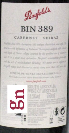 2010 Penfolds Bin 389 Cabernet Sauvignon & Shiraz Barossa Valley tinto