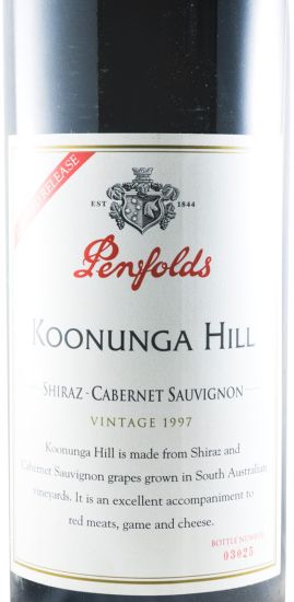 1997 Penfolds Koonunga Hill Shiraz & Cabernet Sauvignon Barossa Valley tinto 1,5L