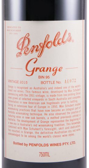 2015 Penfolds Bin 95 Grange Barrosa Valley red