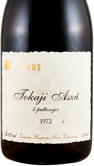 1972 Tokaji Oremus Aszú 5 Puttonyos branco 50cl