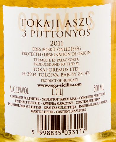2011 Tokaji Oremus Aszú 3 Puttonyos white 50cl