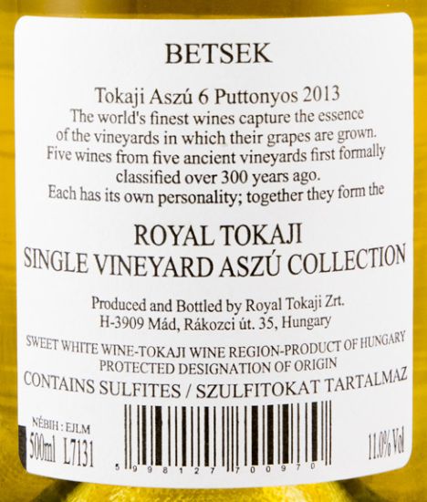 2013 Royal Tokaji Betsek 6 Puttonoyos white 50cl