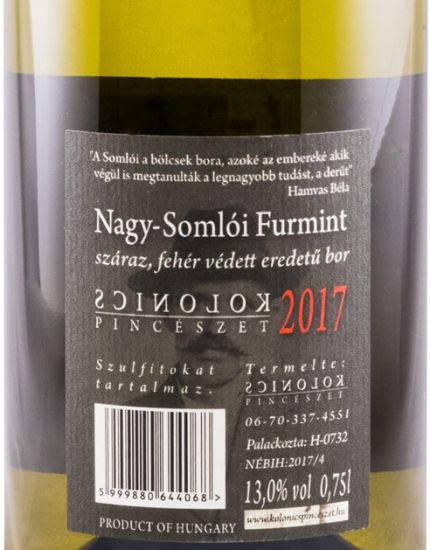 2017 Kolonics Furmint Nagy-Somlói branco