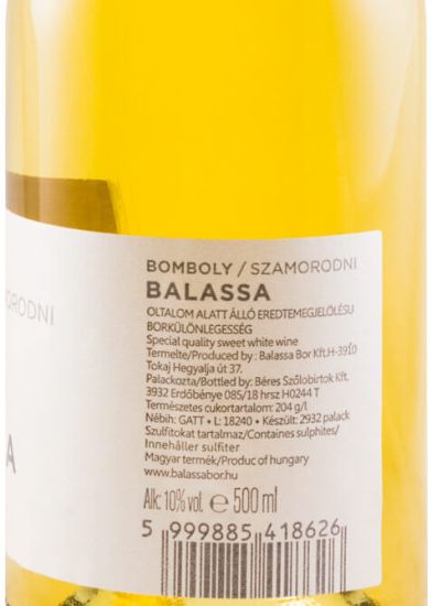 2017 Tokaji Balassa Bomboly Szamorodni branco 50cl