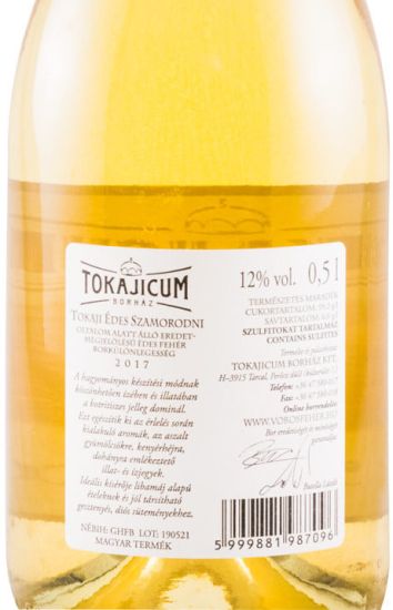 2017 Tokaji Tokajicum Édes Szamorondni Late Harvest white 50cl