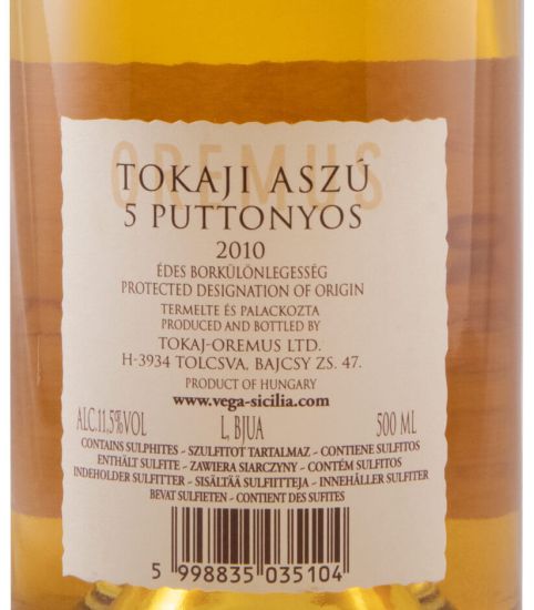 2010 Tokaji Oremus Aszú 5 Puttonyos branco 50cl