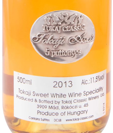 2013 Tokaji Tokaj Classic Aszú 5 Puttonyos white 50cl