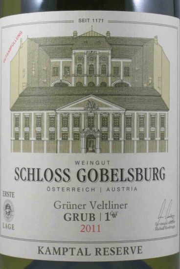 2011 Schloss Gobelsburg Kammerner Grub Erste Lage Grüner Veltliner branco