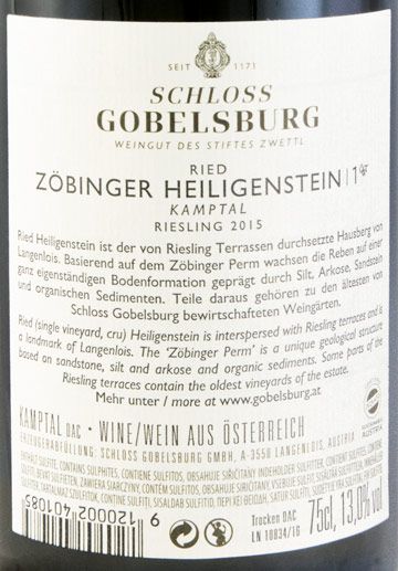 2015 Schloss Gobelsburg Heiligenstein Riesling white