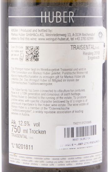 2010 Huber Riesling Engelreich Traisental branco