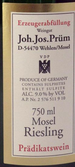 2011 Brauneberger Juffer Sonnenuhr Long Goldkapsel Auslese Riesling Schloss Lieser branco