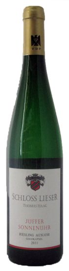 2011 Brauneberger Juffer Sonnenuhr Long Goldkapsel Auslese Riesling Schloss Lieser branco