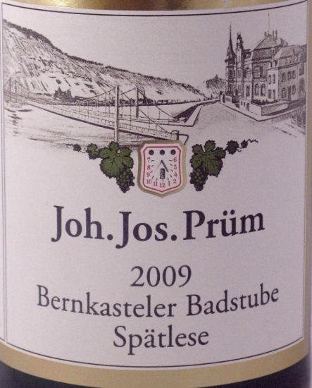 2009 Joh. Jos. Prüm Bernkasteler Badstube Riesling Spätlese branco