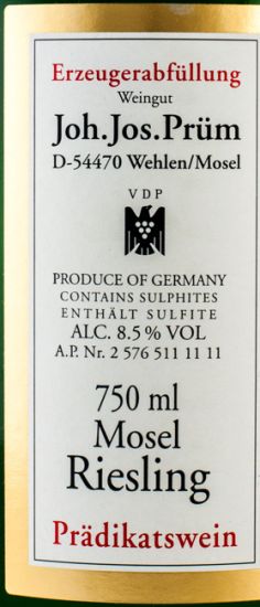 2010 Joh. Jos. Prüm Bernkasteler Badstube Riesling Auslese branco