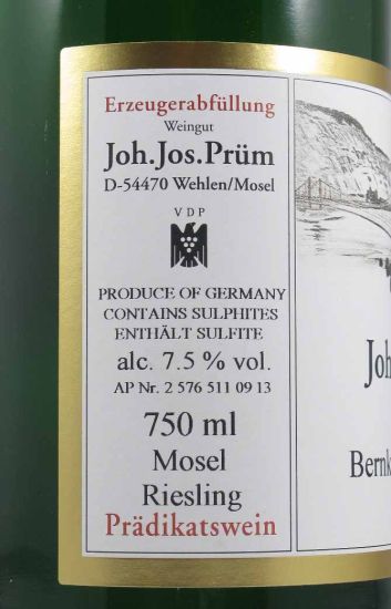 2012 Joh. Jos. Prüm Bernkasteler Badstube Auslese branco