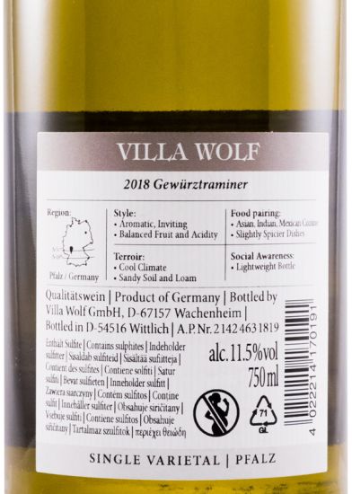 2018 Villa Wolf Gewurztraminer white
