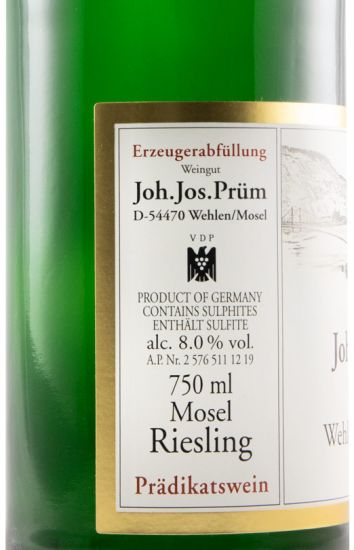 2018 Joh. Jos. Prüm Wehlener Auslese Sonnenuhr branco
