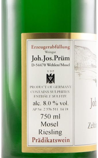 2017 Joh. Jos. Prüm Zeltinger Auslese Sonnenuhr GK branco