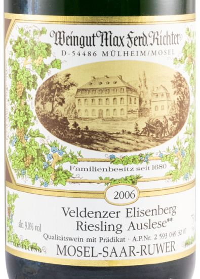2006 Max Ferd. Richter Veldenzer Elisenberg Riesling Auslese Cask 83 branco