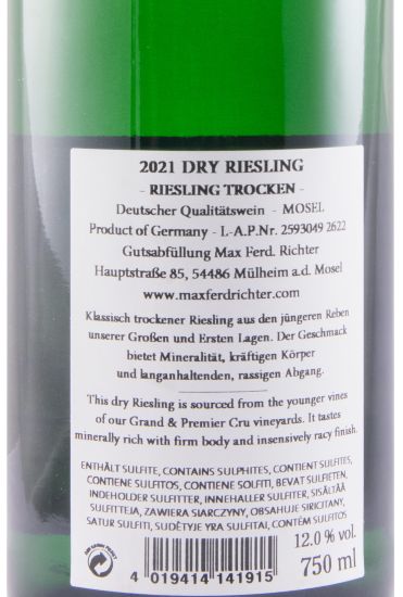 2021 Max Ferd. Richter Riesling Dry branco