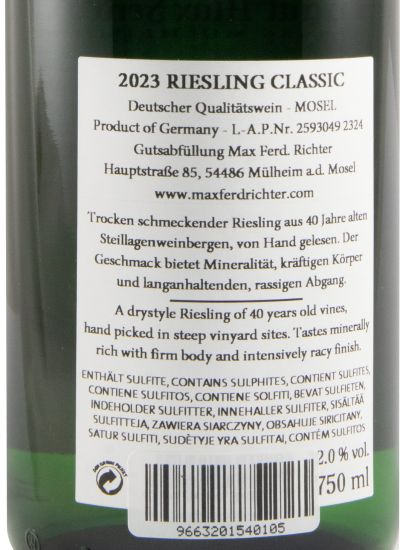 2023 Max Ferd. Richter Riesling Classic branco