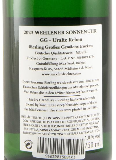 2023 Max Ferd. Richter Wehlener Sonnenuhr Riesling GG Uralte Reben branco