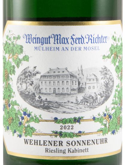 2022 Max Ferd. Richter Wehlener Sonnenuhr Riesling Kabinett branco (rótulo danificado)