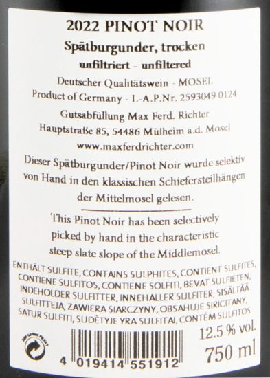 2022 Max Ferd. Richter Pinot Noir tinto