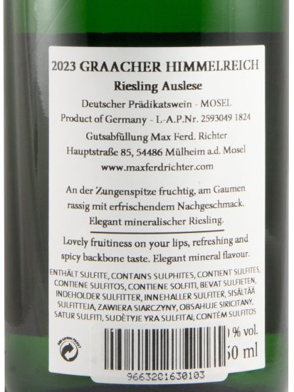 2023 Max Ferd. Richter Graacher Himmelreich Riesling Auslese branco