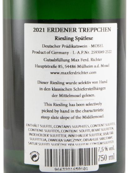 2021 Max Ferd. Richter Erdener Treppchen Riesling Spätlese branco