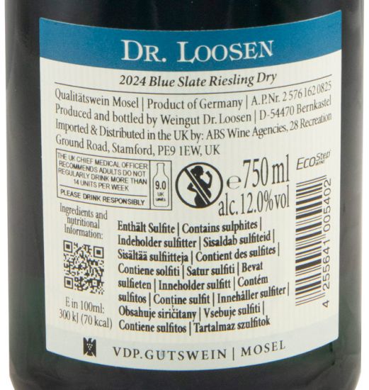 2024 Dr. Loosen Blue Slate Riesling Dry Kabinet branco