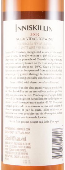2015 Inniskillin Icewine Vidal Gold branco 37,5cl