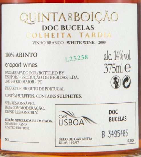 2009 Quinta do Boição Late Harvest Limited Edition white 37.5cl