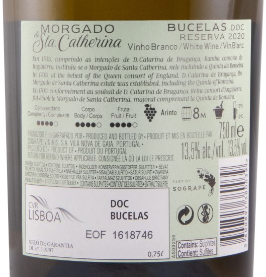2020 Morgado de Sta. Catherina Reserva branco