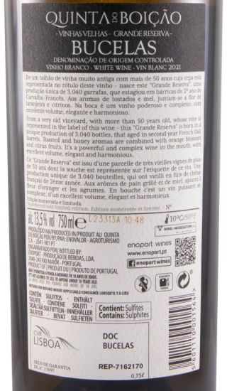 2021 Quinta do Boição Vinhas Velhas Grande Reserva branco