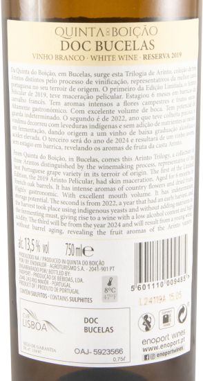 2019 Quinta do Boição Trilogia de Arintos Edição Pelicular branco