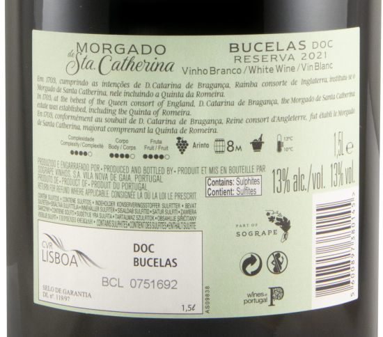 2021 Morgado de Sta. Catherina Reserva branco 1,5L